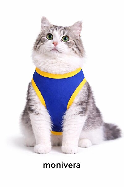 Modetra New Season Summer Unprinted Solid Color Ribbed Cat & Dog Outfit - Und...