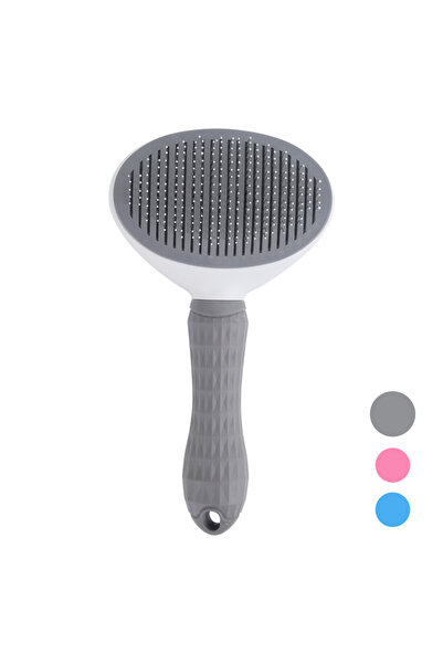 Choice5 Gray Pet Dog Brush Cat Comb Self Cleaning Pet Hair Remover Brush For ...