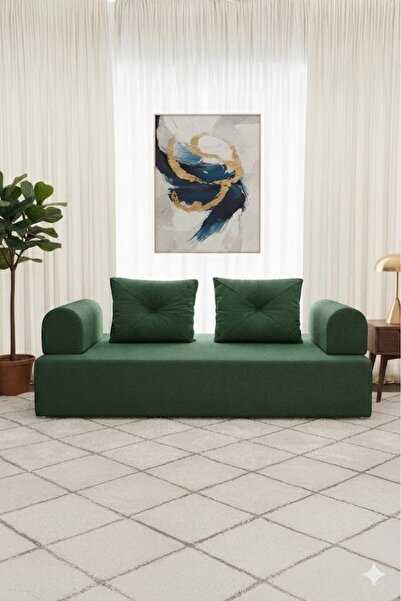 BRANNA HOME Etena 2 Kişilik Tamamen Sünger Koltuk – Yumuşak Oturumlu Modern K...