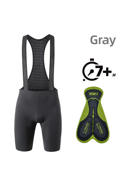 Choice14 XXL Gray Men's Cycling Bib Shorts Seamless Outdoor Wear Bike Ride 7 ...
