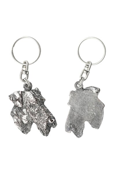 Art - Dog Airedale Terrier - Pandantiv câine placat cu argint, decorațiune pe...