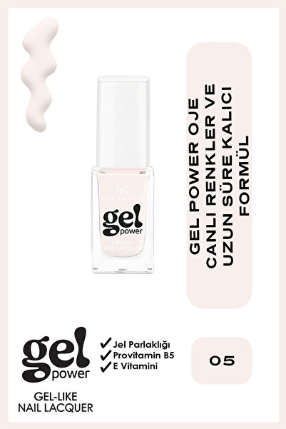 Golden Rose Gel Power Gel-Like Nail Lacquer - No: 05 - Jel Parlaklığında Oje