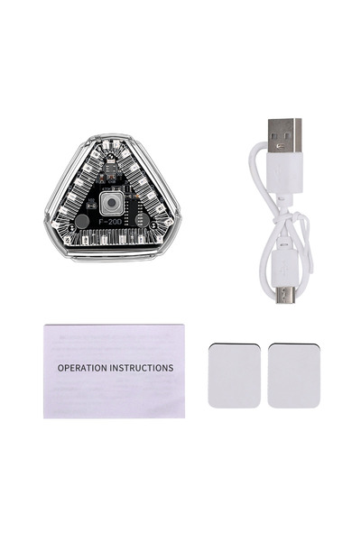 Choice1 1PC Triangles Solar Power Strobe Warning Light Motorcycle Car Motorbi...