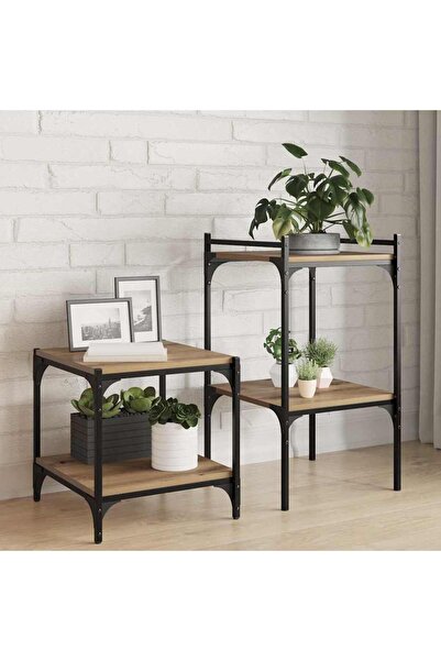 vidaxl Ράφι Βιβλίων 4 pcs Καφέ 40 x 40 x 1.5 cm Επεξεργασμένο ξύλο