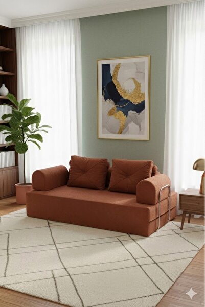 BRANNA HOME Etena 2 Kişilik Tamamen Sünger Koltuk – Yumuşak Oturumlu Modern K...