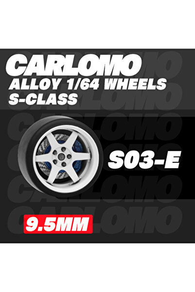 Choice5 S03-E Carlomo S-Class 1/64 Alloy Wheels Tires with Brake Disc Assembl...