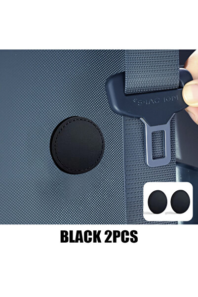 Choice black 2pcs Magnetic Car Seat Belt Holder PU Leather SeatBelt Non-slip ...