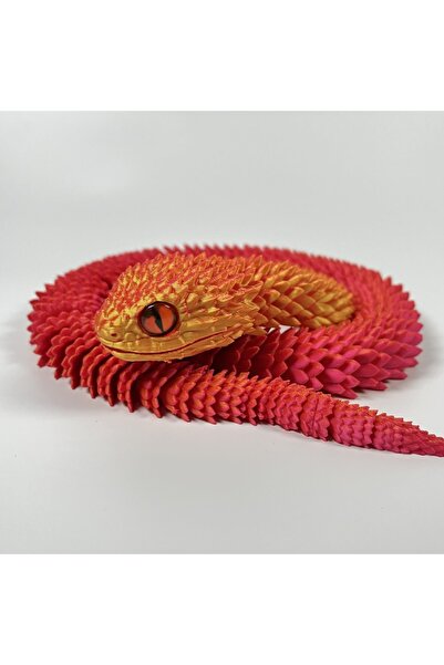 Choice1 Red gold 63cm 3D printed viper decoration, glowing figures with movab...