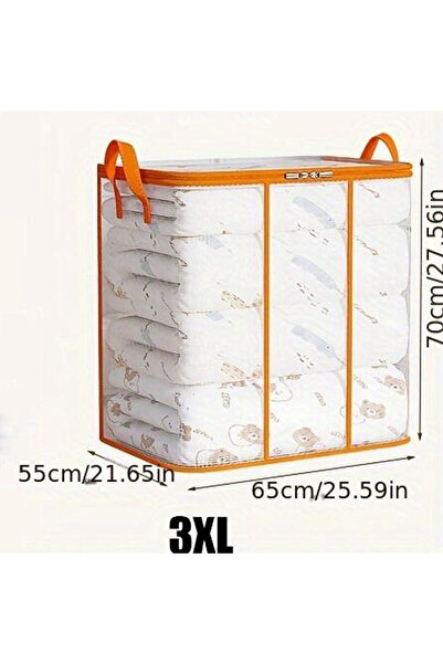 Choice4 حقيبة تخزين بلاستيكية شفافة 3XL للملابس والبطانيات والألحفة مع سحاب، ...