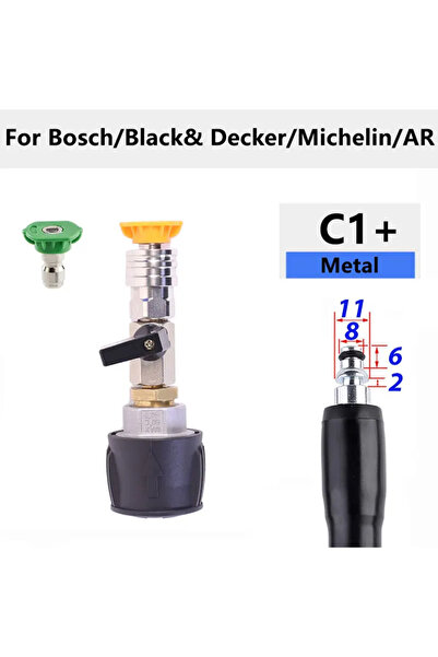 choice2 C Pressure Washer Hose Adapter 1/4 Quick Connect With Valve to Contro...