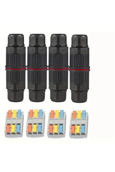 Choice 3Way 4Pcs 4Pcs Waterproof Junction Box, 2/3 Way Outdoor Cable Connecto...