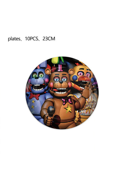 Choice11 other 10pcs 9in plate Five Nights Bear Birthday Decorations Freddyed...