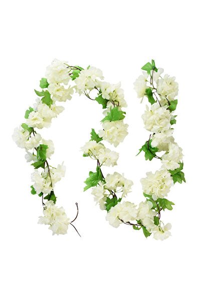 Choice4 1Pc White 2.2m Artificial Cherry Blossoms Vines Silk Flowers Sakura R...