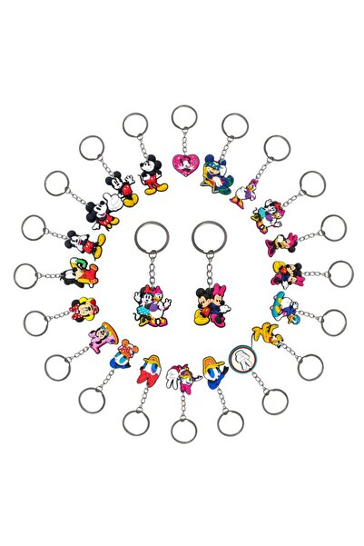 Choice 10pcs Keychains Cute Mickey Minnie Mouse Pendant Keychain Party Gift G...