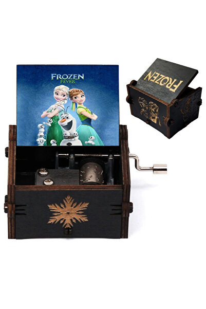 Choice1 2 Frozen Hand Cranked Music Box Solid Wood Antique Carved Wooden Hand...