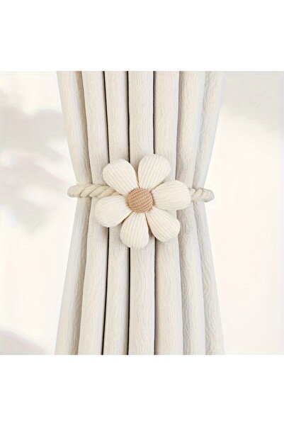 Choice 2pcs 1/2pcs Flower Magnetic Window Curtain Buckle Curtain Rope Bundle ...