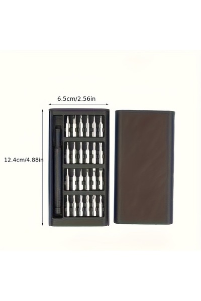 Choice black 25-in-1 Mini Screwdriver Set, Flathead and Crosshead Small Screw...
