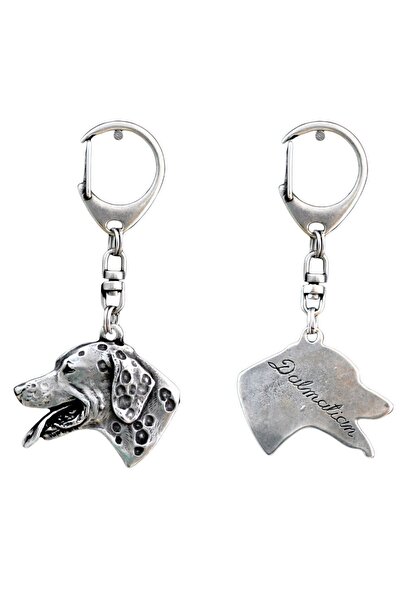 Art - Dog Dalmatian, Carriage Dog - Silver-plated key ring with dog, handbag ...