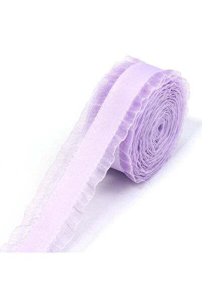 Choice13 2.5cm 5Yards Light Purple Skirt Shape Satin Ribbon, Hair Bow, Lace G...