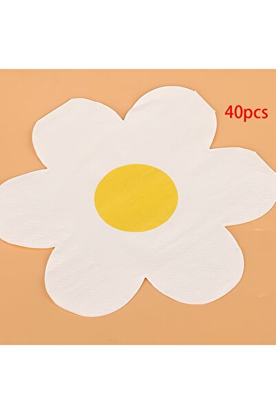 choice2 40pcs 20/40/100pcs Daisy Theme Napkins Flower Restaurant Disposable P...