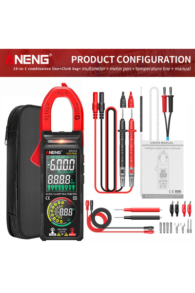 choice2 ANENG Red PRO Digital Clamp Meter ANENG DC/AC Current 6000 Counts 400...