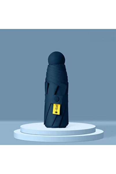 Choice6 مظلة صغيرة قابلة للطي من الحديد 8K باللون الأزرق الداكن، مظلة محمولة ...