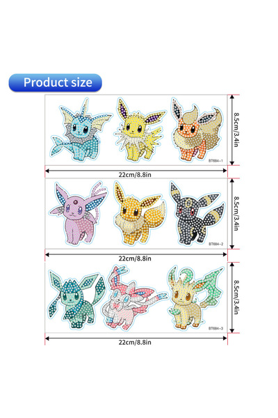 Choice5 9-yibu keeppley&Pokemon Crystal Full Diamond Cartoon Poster Handmade ...
