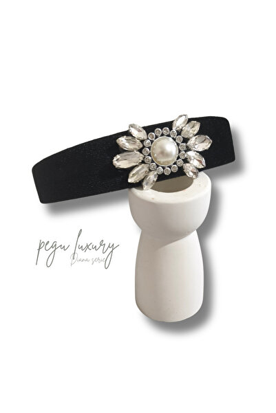 pegu baby collection ΜΑΥΡΟ ΒΕΛΟΥΔΙΝΟ ΣΤΕΦΑΝΙ ΜΕ ΚΡΥΣΤΑΛΛΙΝΕΣ ΠΕΤΡΕΣ ΕΙΔΙΚΗΣ Σ...