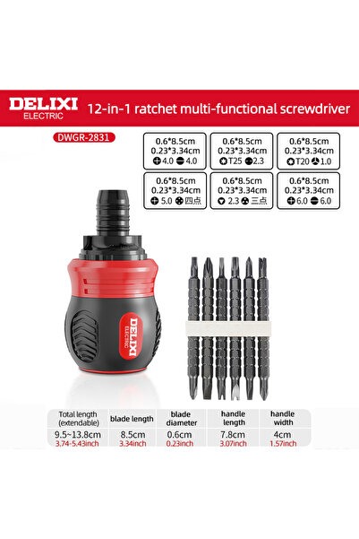 Choice 13 IN 1 Screwdriver Set of 13 Pieces, Ratchet Set, Multi-functional Cr...