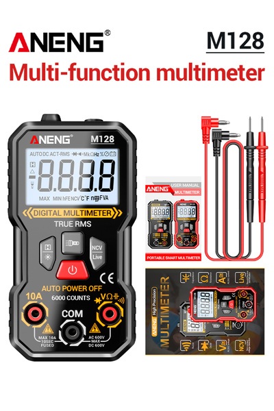 choice2 ANENG M128 Black Multifunction Mini Multimeter ANENG M128 6000 Count ...