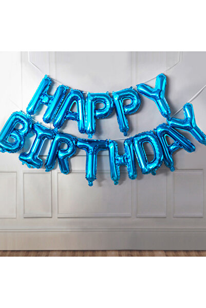 Choice4 HAPPY BIRTHDAY 16INCH Blue 13pcs/set Birthday Balloon Blue Black Alum...