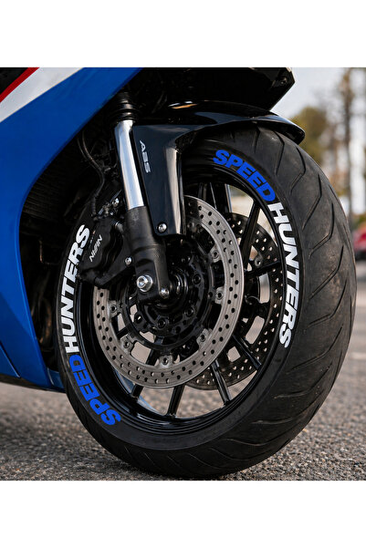 ASTUNİNG Speedhunters Dual Color 8 Pcs Vehicle Motorbike Tire Sticker Strip (...