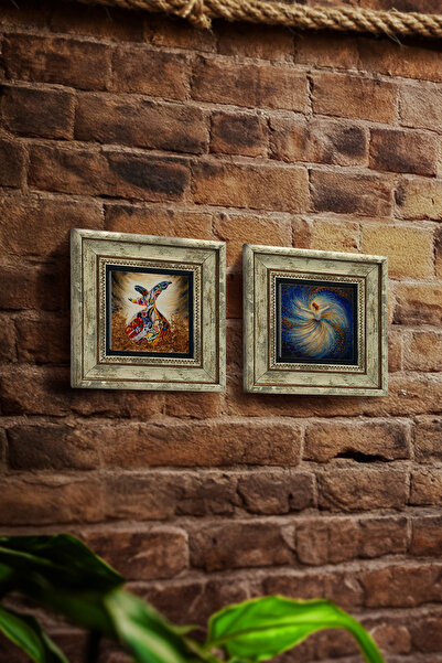 Sadrazam Σετ ζωγραφικής σε φυσική πέτρα με μοτίβα Σεμαζέν και Σεμαζέν, 20x20 ...