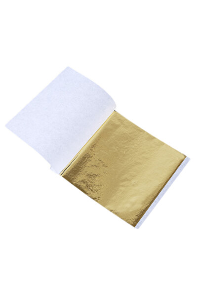 Choice 02 100PCS Sheets Imitation Pure 24K Gold Foil Leaf Anti-Aging Gilding ...