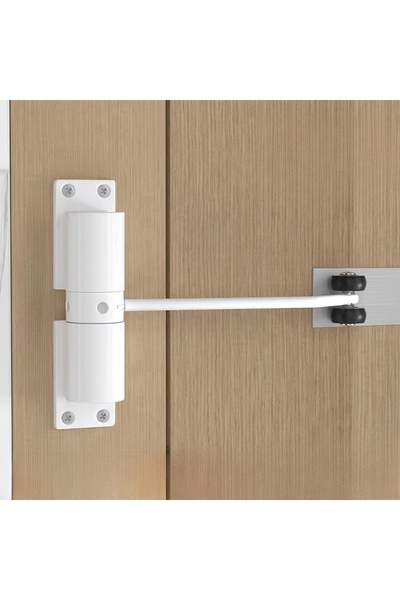 Choice3 Round-White All White/Black Automatic Door Closer Safety Double Sprin...