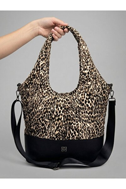 FEMME Γυναικεία τσάντα ώμου και χιαστί Dolly Quilted Leopard – Κομψό σχέδιο μ...