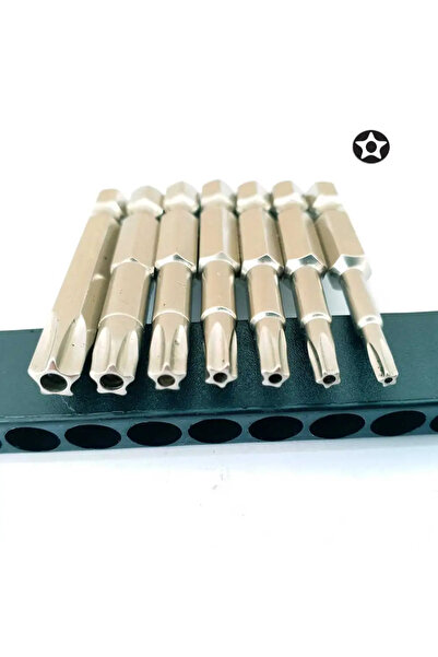 Choice Silver 7 Pcs 5 Point Torx Screwdriver Bits 50mm S2 Magnetic Star Screw...