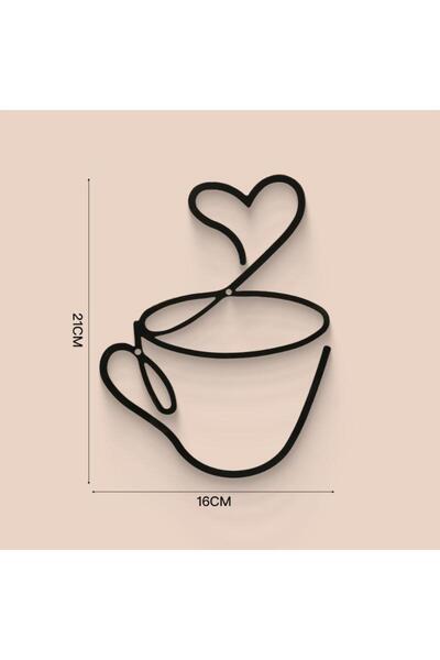 Choice A ♥Metal Black Coffee Cup Wall Art Decor For Kitchen, Café & Coffee Bar