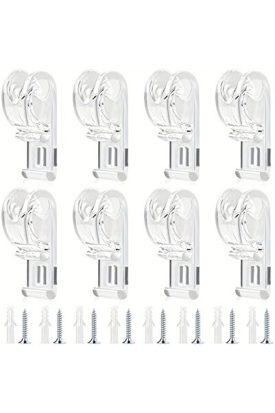 Choice 8 Pcs 4/8Pcs Curtain Fixing Hooks Roller Blinds Clear P Clips Beads Ch...