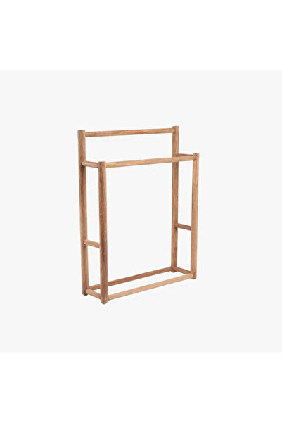 NO BRAND Ρουστίκ Κρεμάστρα Πετσετών από Τικ – Χειροποίητη, με Φινίρισμα