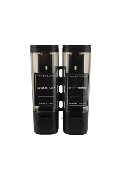 Choice3 black 1Pc 300ml Press Pump Soap Dispenser Wall Mounted ABS Dual Head ...
