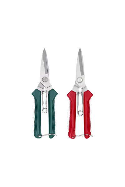 Choice 2pcs red green 1/2PCS Straight Head Pruning Shears Non-slip HandleStai...