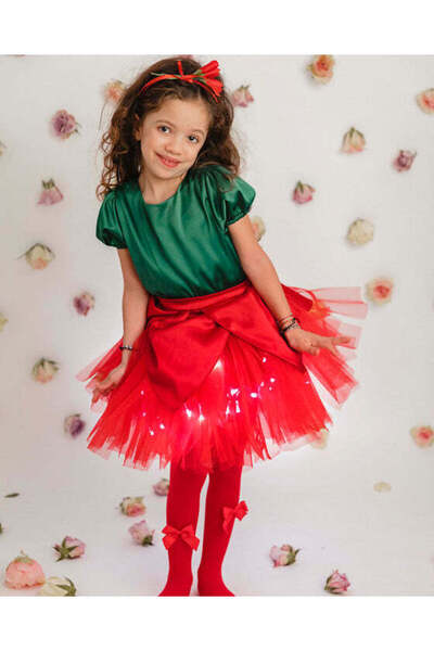 fustite cu luminite Κόκκινη Στολή Λουλουδιών, 4 τεμάχια (Παπαρούνα, Τριαντάφυ...