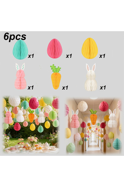 Choice 6pcs 6pcs Easter bunny, Easter egg, radish decoration, suitable for ho...