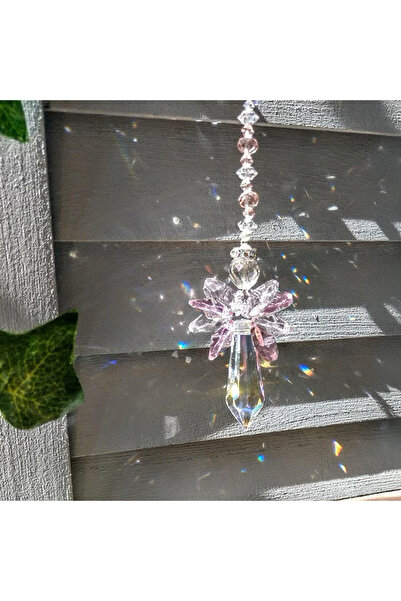 Choice 1pc Pink 1pc Rainbow Guardian Angel Crystal Light Catcher can be used ...