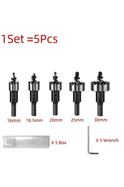 Choice1 5 PCS HSS Drill Bit High Speed Steel Carbide Tip Hole Saw Tooth Cutte...