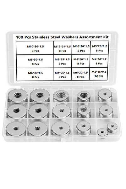 Choice 100pcs 18-8(304) Stainless Steel Fender Washers, Flat Washers for Scre...
