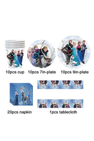 Choice5 51pcs set Frozen Birthday Party Decorations Disposable Tableware Pape...