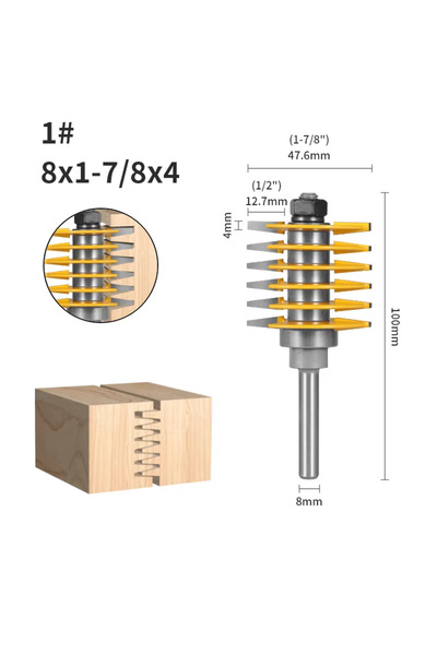 Choice 8x47.6x4 8MM 12MM 12.7MM 2Teeth Adjustable Finger Router Bits Milling ...