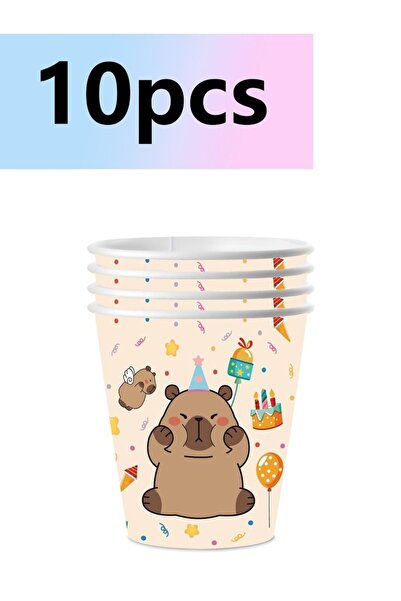Choice5 10pcscup 10pcs Kapybara Holiday Party Theme Tableware Set Disposable ...
